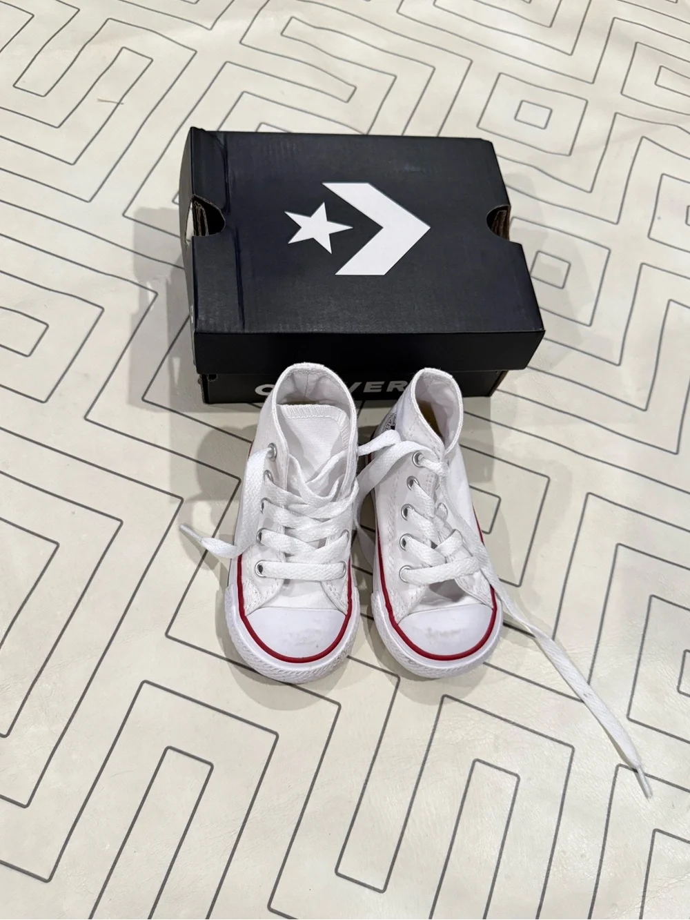 Converse Kids White Canvas High-Top Sneakers